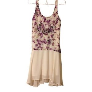 Soft feminine dropped waist dress